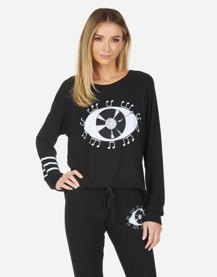 Everly Record Eye Black Women Lauren Moshi Long Sleeve