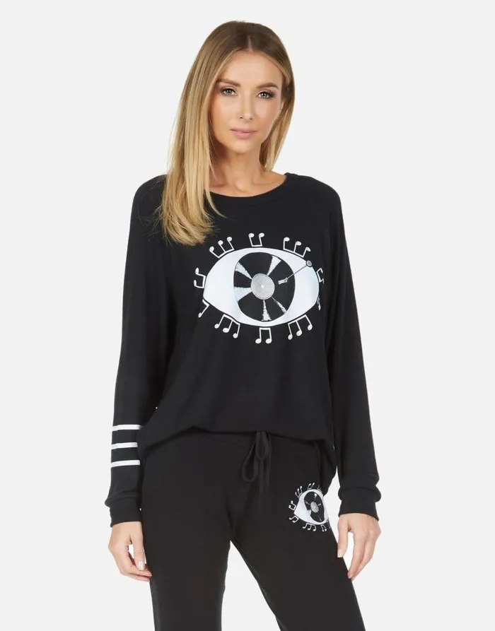 Everly Record Eye Black Women Lauren Moshi Long Sleeve