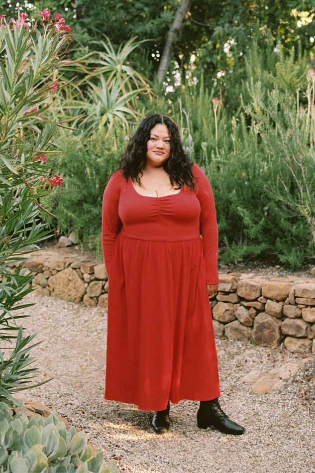 Extended Sizing The Ramona Dress Extended Crimson 8211 Christy Dawn Women
