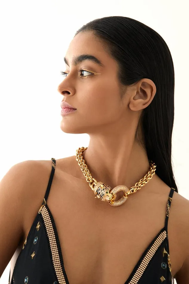 FIERCE FOLKLORE CHAIN NECKLACE GOLD Gold WomensMens Camilla Jewellery