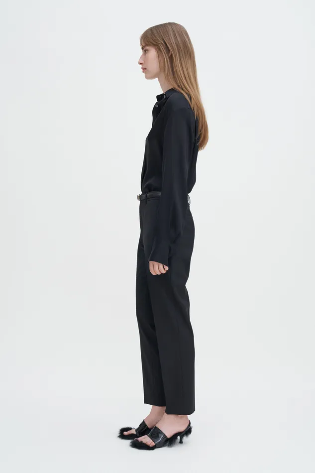filippak Emma Cropped Cool Wool Trousers Black Women Trousers