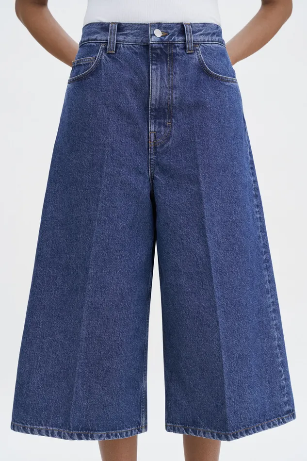 filippak Jeans Women Jean Work Shorts Washed Mid Blue filippak Jeans Women Jean Work Shorts Washed Mid Blue