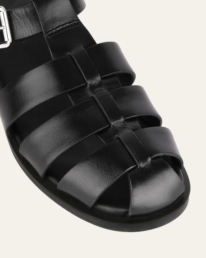 Finn flat sandals black leather Women FLAT SANDALS jomercer Finn flat sandals black leather Women FLAT SANDALS jomercer