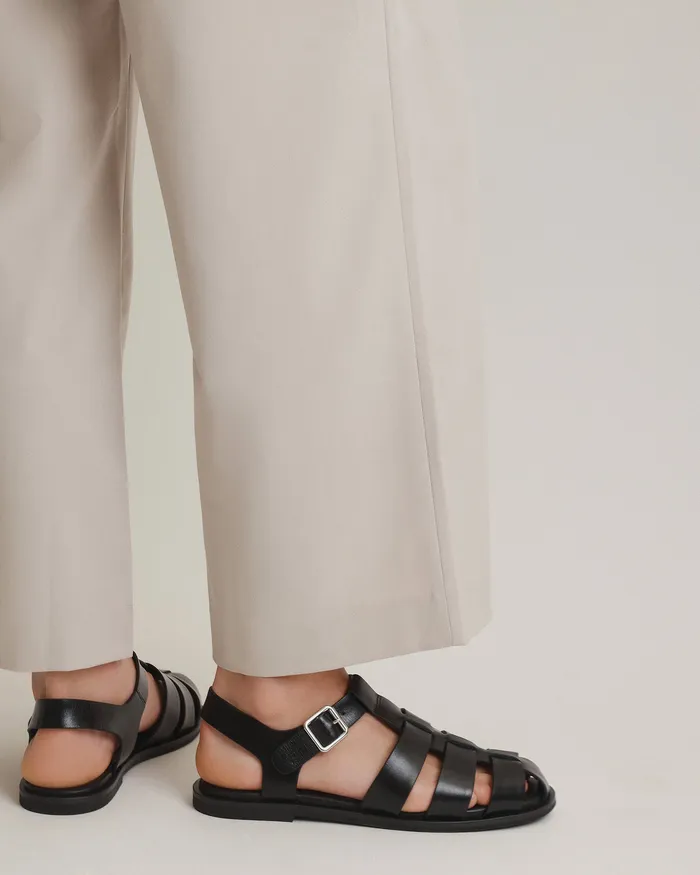 Finn flat sandals black leather Women FLAT SANDALS jomercer Finn flat sandals black leather Women FLAT SANDALS jomercer
