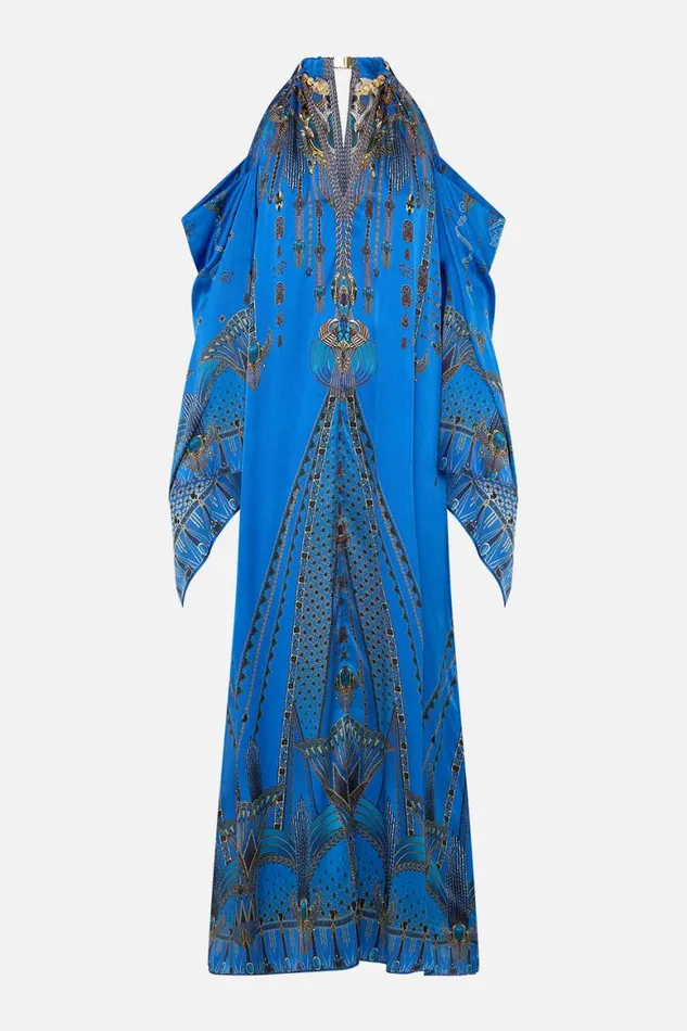 FLARED SLEEVE COLD SHOULDER LONG KAFTAN ARCHIVAL REVIVAL Archival Revival Womens Camilla Kaftans