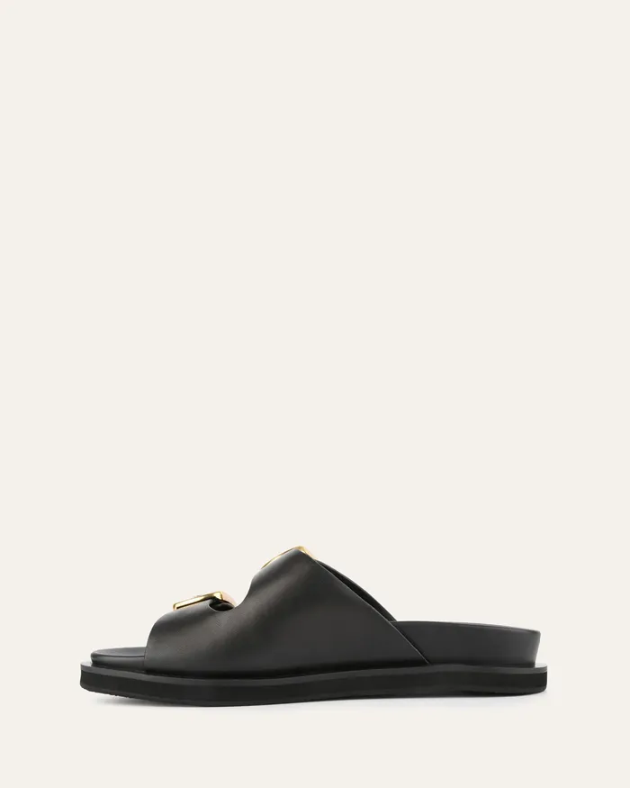 FLAT SANDALS Women jomercer Egon flat sandals black leather FLAT SANDALS Women jomercer Egon flat sandals black leather