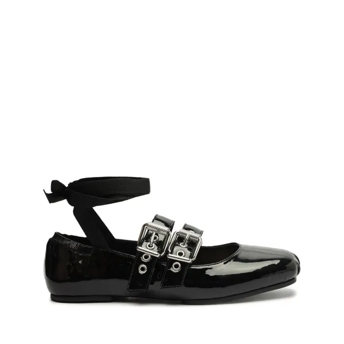 Flats Raika Patent Leather Flat Black Schutz Shoes Ballerinas