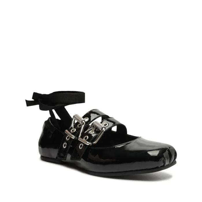 Flats Raika Patent Leather Flat Black Schutz Shoes Ballerinas