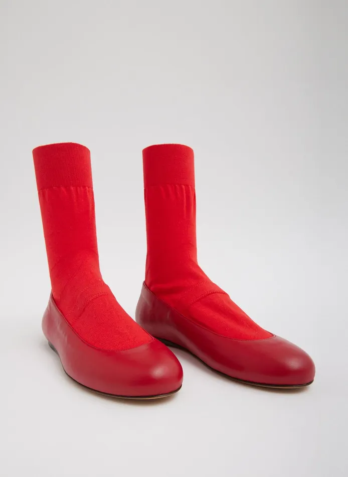 Flats Women Tibi Borg Sock Shoe