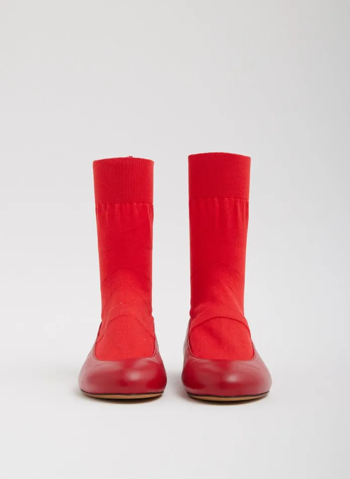 Flats Women Tibi Borg Sock Shoe