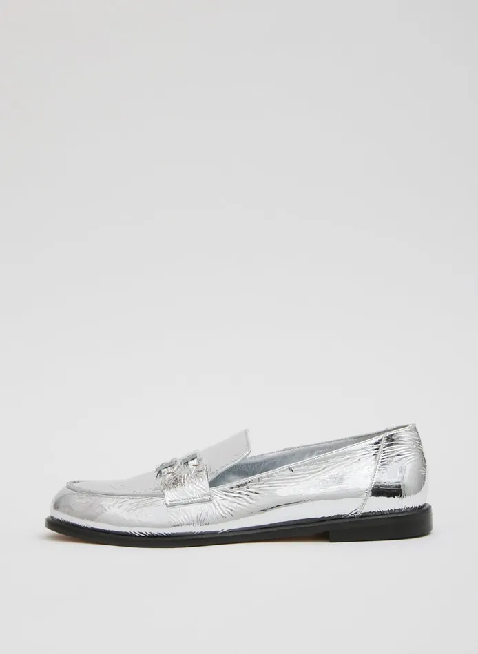 Flats Women Tibi Nacho Metallic Loafer