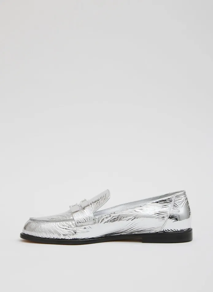 Flats Women Tibi Nacho Metallic Loafer
