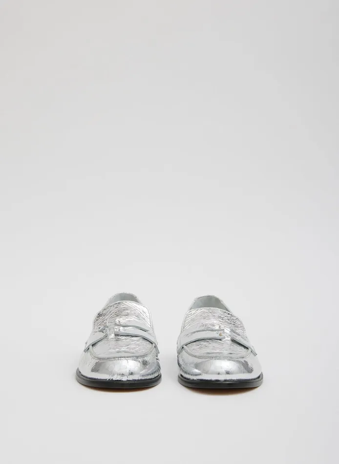 Flats Women Tibi Nacho Metallic Loafer