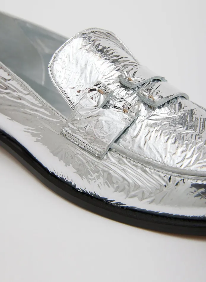 Flats Women Tibi Nacho Metallic Loafer