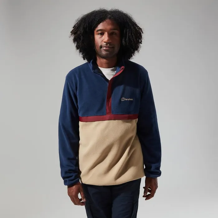 Fleece Men Berghaus Aslam Micro Half Zip Fleece 8211 Dark BlueNatural