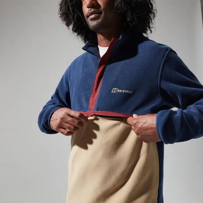 Fleece Men Berghaus Aslam Micro Half Zip Fleece 8211 Dark BlueNatural