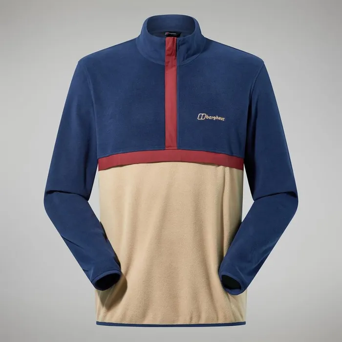 Fleece Men Berghaus Aslam Micro Half Zip Fleece 8211 Dark BlueNatural