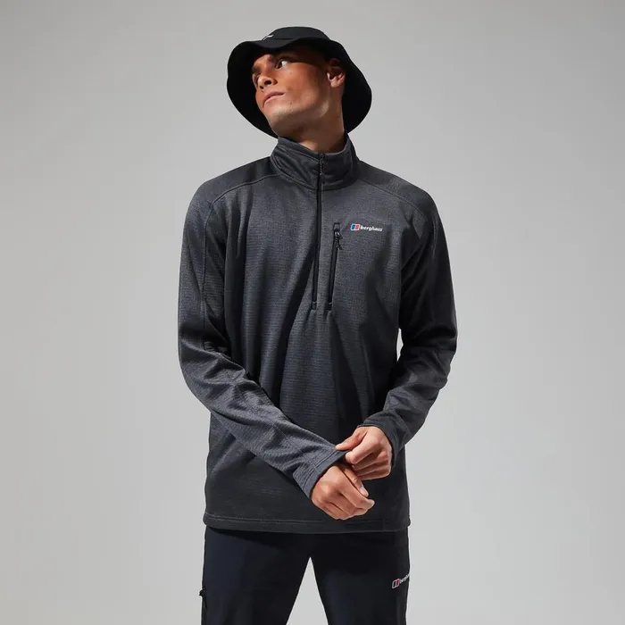 Fleece Men Berghaus Urban Spitzer Half Zip 8211 BlackGrey