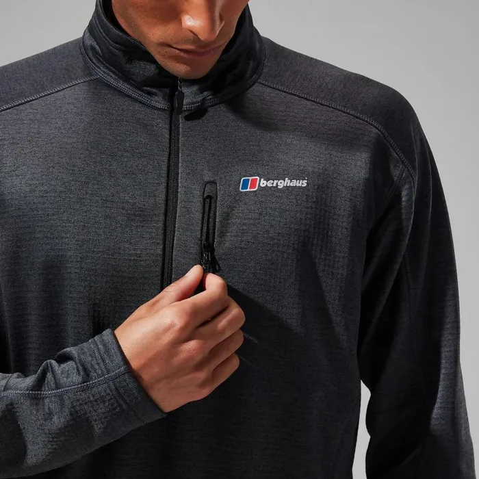 Fleece Men Berghaus Urban Spitzer Half Zip 8211 BlackGrey