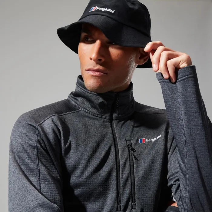 Fleece Men Berghaus Urban Spitzer Half Zip 8211 BlackGrey