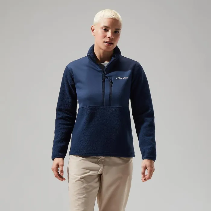 Fleece Women Berghaus Fadley Half Zip 8211 Dark Blue