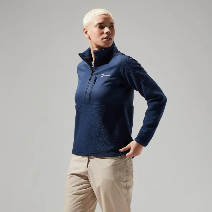 Fleece Women Berghaus Fadley Half Zip 8211 Dark Blue