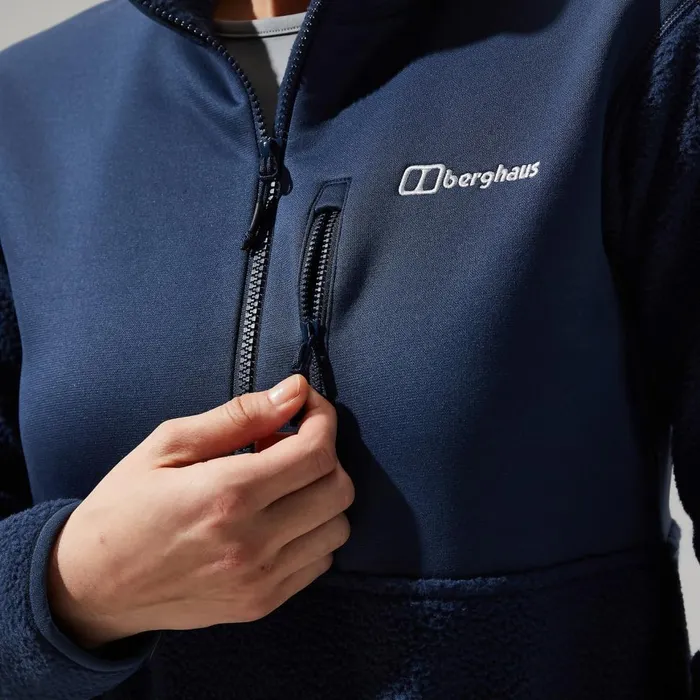Fleece Women Berghaus Fadley Half Zip 8211 Dark Blue