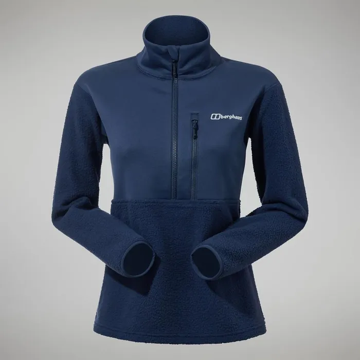 Fleece Women Berghaus Fadley Half Zip 8211 Dark Blue