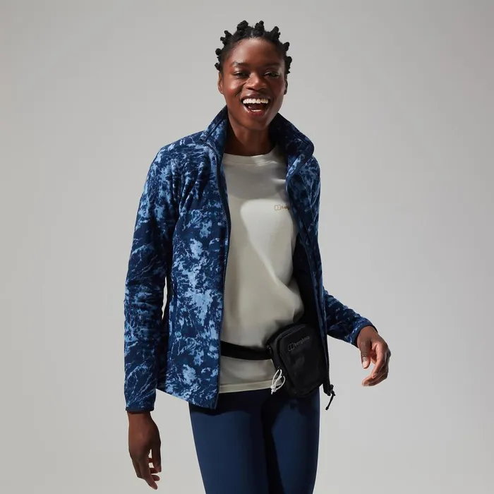 Fleece Women Berghaus Navala Full Zip Fleece 8211 BlueDark Blue
