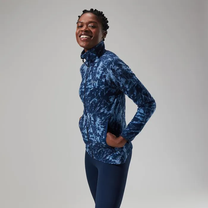 Fleece Women Berghaus Navala Full Zip Fleece 8211 BlueDark Blue