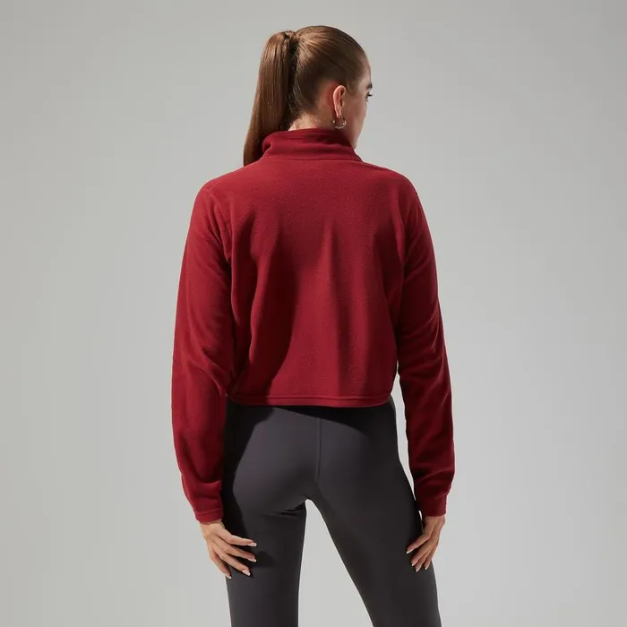 Fleece Women Berghaus Urban Prism Crop Half Zip 8211 Dark Red