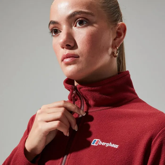 Fleece Women Berghaus Urban Prism Crop Half Zip 8211 Dark Red