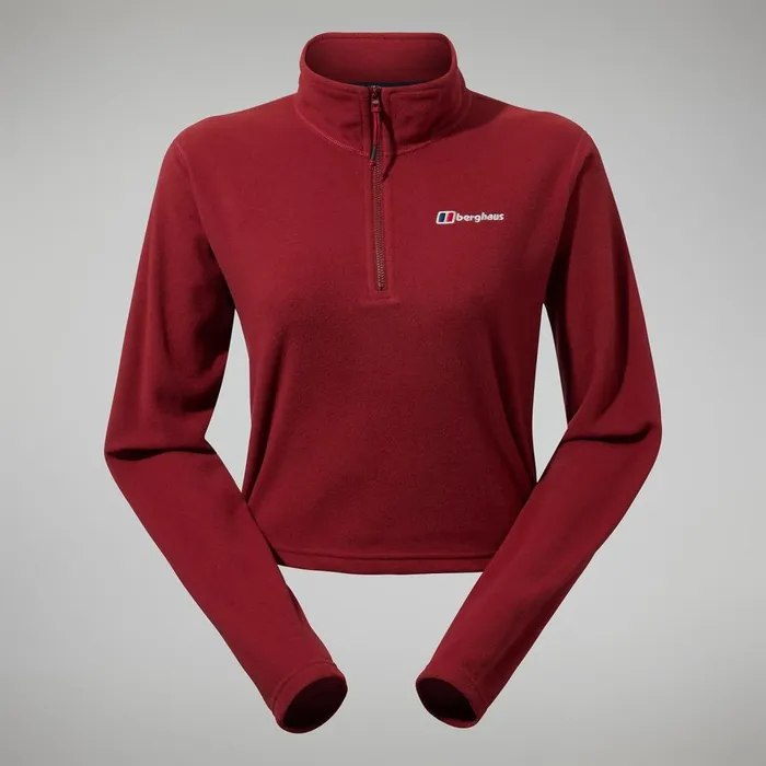 Fleece Women Berghaus Urban Prism Crop Half Zip 8211 Dark Red
