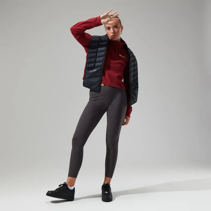 Fleece Women Berghaus Urban Prism Crop Half Zip 8211 Dark Red
