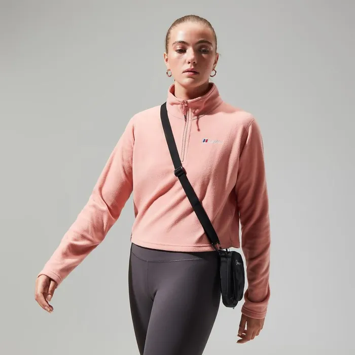 Fleece Women Berghaus Urban Prism Crop Half Zip 8211 Pink