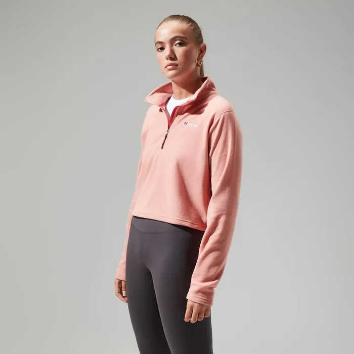 Fleece Women Berghaus Urban Prism Crop Half Zip 8211 Pink