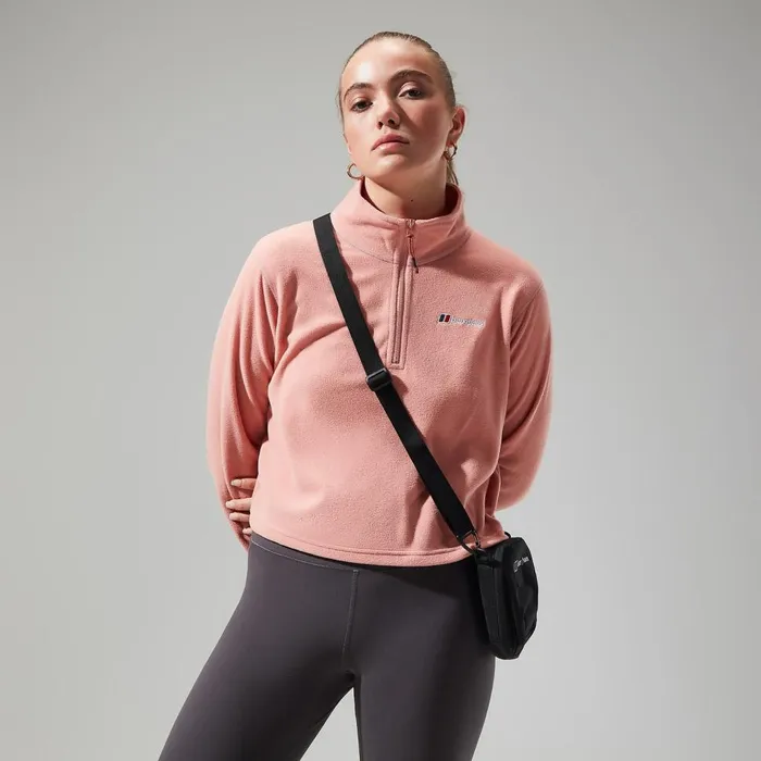 Fleece Women Berghaus Urban Prism Crop Half Zip 8211 Pink