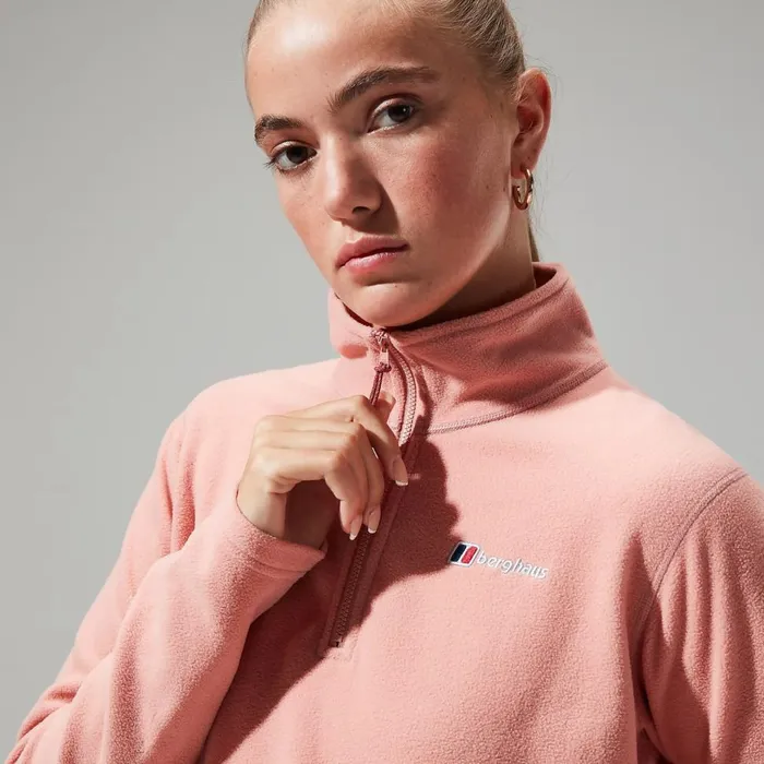 Fleece Women Berghaus Urban Prism Crop Half Zip 8211 Pink