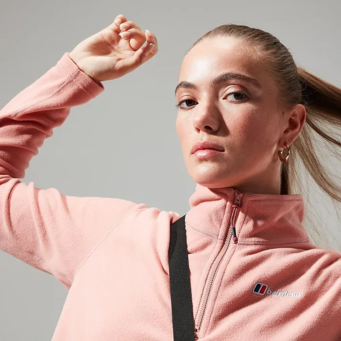 Fleece Women Berghaus Urban Prism Crop Half Zip 8211 Pink