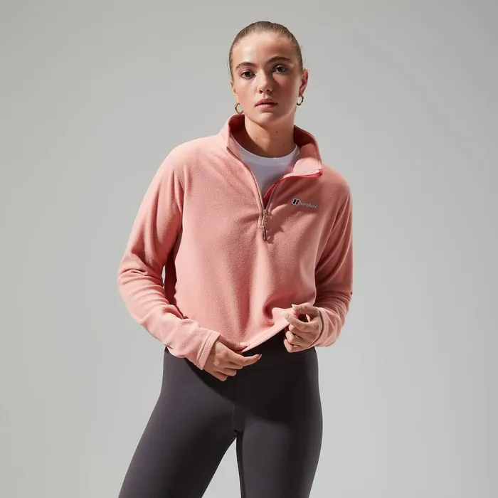 Fleece Women Berghaus Urban Prism Crop Half Zip 8211 Pink