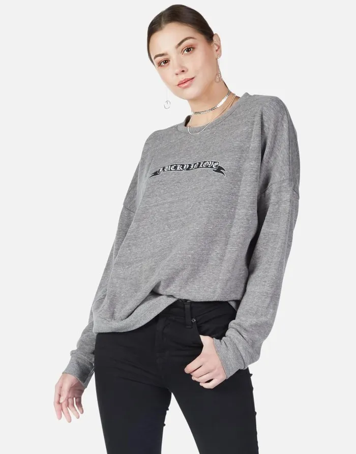 Flora Lucky In Love Heather Grey Women Lauren Moshi Long Sleeve