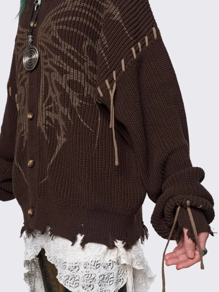 Flutterby Hooded Knit Cardigan Women Minga London Knitwear