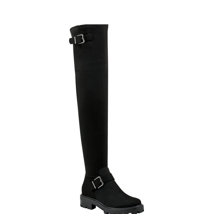 Ganven Lug Sole Over The Knee Boot Black Boots Marc Fisher Women