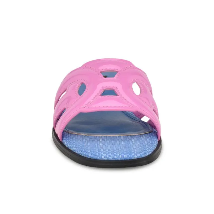 Geena Flat Slide Sandals Pinkblue Women Nine West Sandals