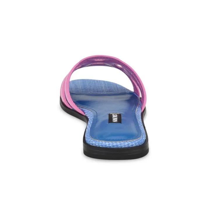 Geena Flat Slide Sandals Pinkblue Women Nine West Sandals