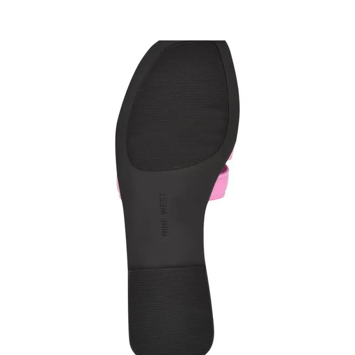 Geena Flat Slide Sandals Pinkblue Women Nine West Sandals