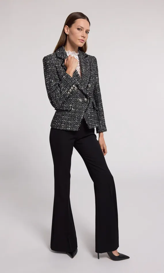 Generation Love Clothing Blazers and Jackets Eliza Tweed Blazer Grey Multi 8211 Women