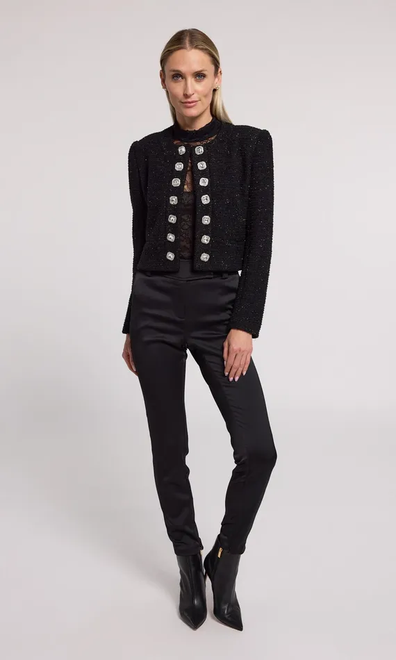 Generation Love Clothing Blazers and Jackets Kaiden Tweed Jacket Black 8211 Women