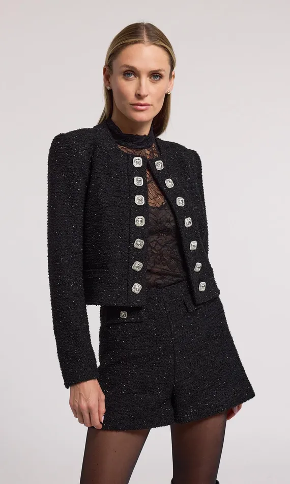 Generation Love Clothing Blazers and Jackets Kaiden Tweed Jacket Black 8211 Women