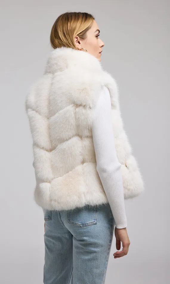 Generation Love Clothing Outerwear Rosario Faux Fur Vest White 8211 Women